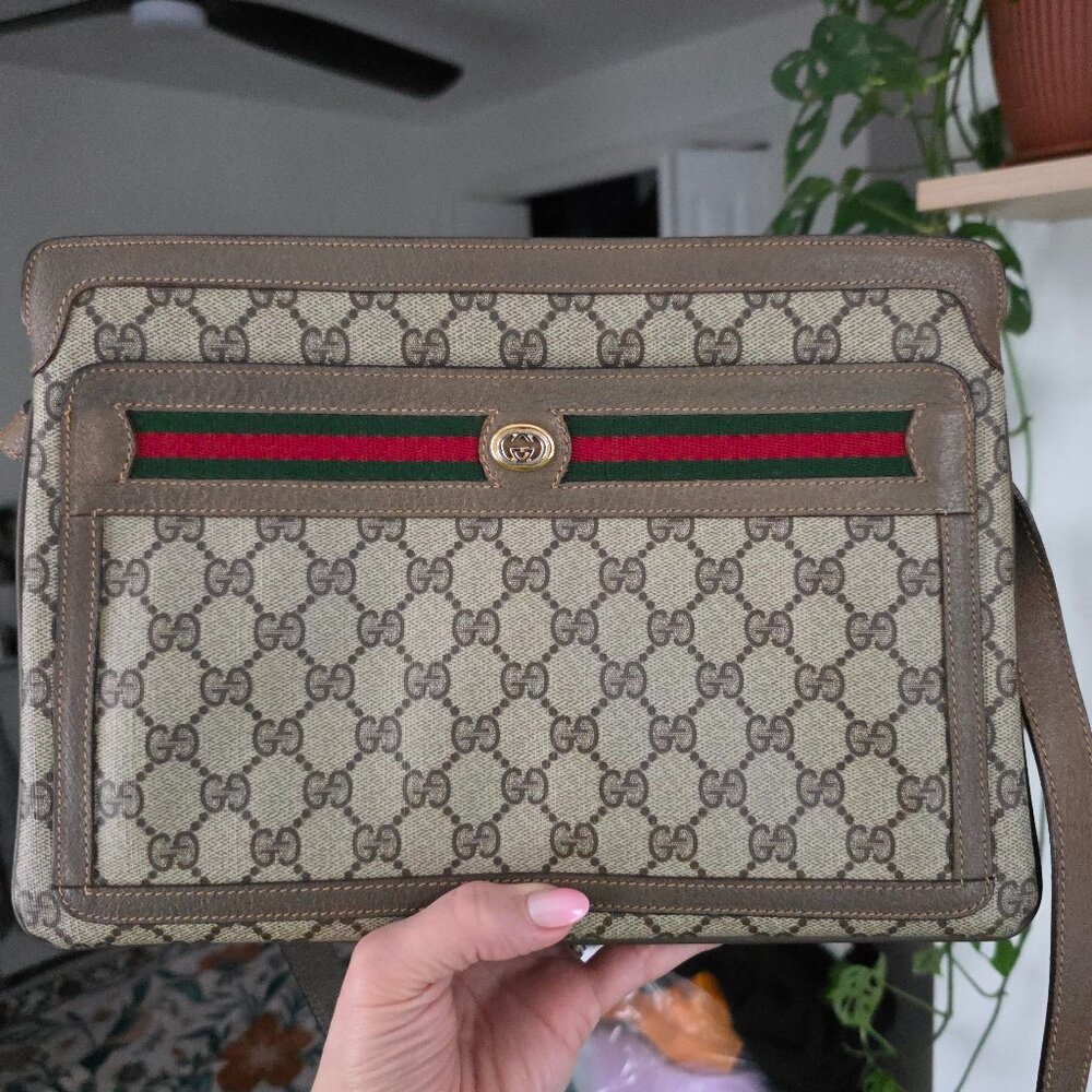 Vintage Gucci GG Supreme Sherry Line Shoulder Bag • COA - Picture 5 of 5